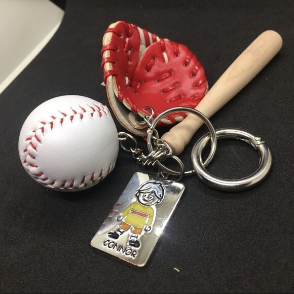 "Connor" Baseball keyfob/Bag Charm - Picture 1 of 1
